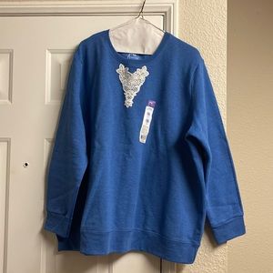 NEW Just My Size sweatshirt sailor blue 1X